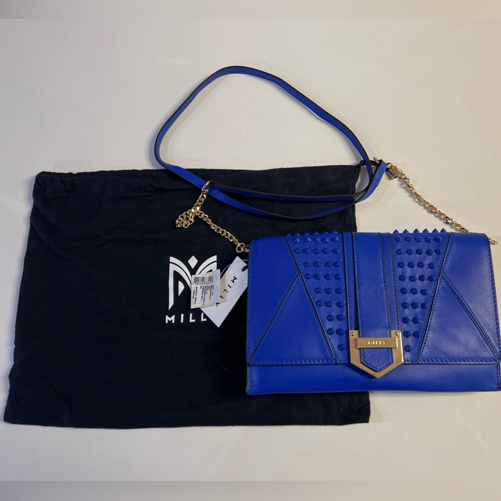 NWT Milly Whitney Studio Clutch French Blue Bag